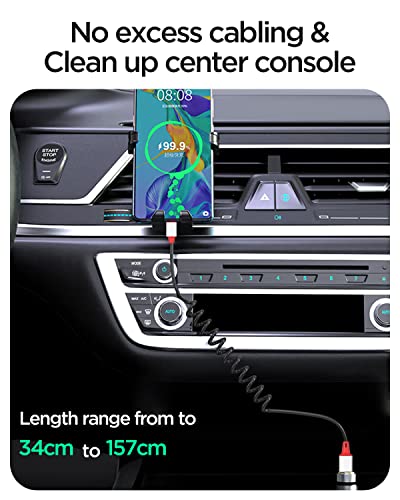 Aicase Tip C kabel za Apple Carplay, proljetni kabel, punjenje i sinkronizaciju, USB C punjač za Galaxy S22,