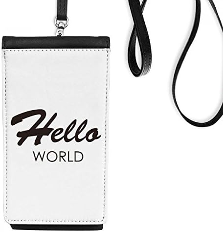 Programersko sučelje Hello World Telefon novčanik torbica Viseće mobilne torbice Crni džep