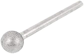 X-DREE srebrni ton legura izbušena rupa okrugla kuglasta glava Dijamantska montirana tačka brusilica