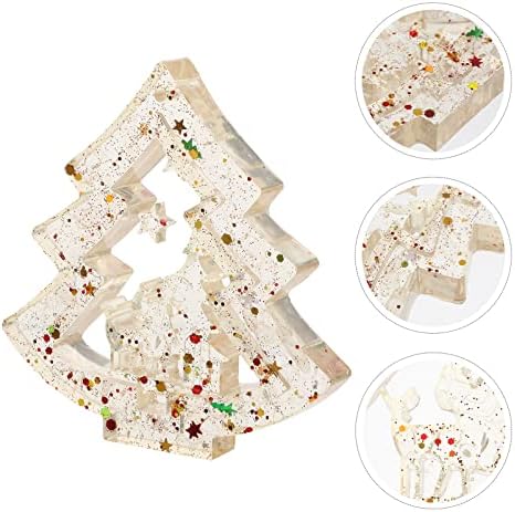 Beavorty čarape za čarape Mini stakleni božićno drvci: stolni prikaz Crystal Xmas Drvei Stakleni ukrasi za