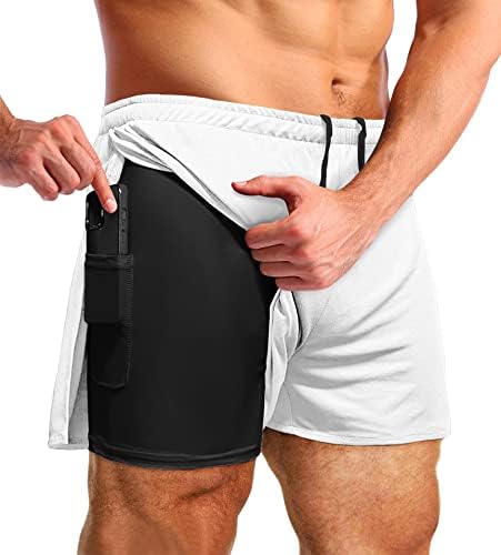 Muške kratke hlače od 5 inča Muškarci kratkih kratkih hlača s oblogom za vježbanje kratkim hlačama s velikim