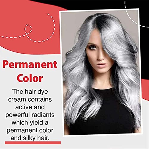 Srebrna siva Prirodna krema za farbanje kose, srebrna boja za kosu, srebrna boja za kosu trajna, srebrna