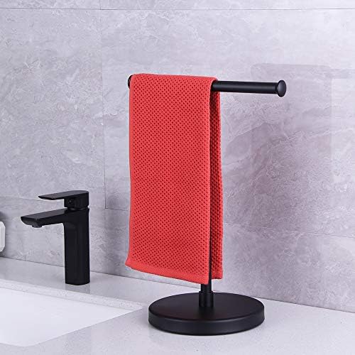 Kimzcn Matte crna modernog ručnog ručnika za kupaonicu, kuhinju ili ispraznost, slobodan stalak