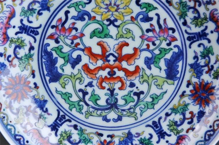 SDGH Porcelanska ploča antička porculan ručno oslikana pastelna plava i bijela keramička ploča