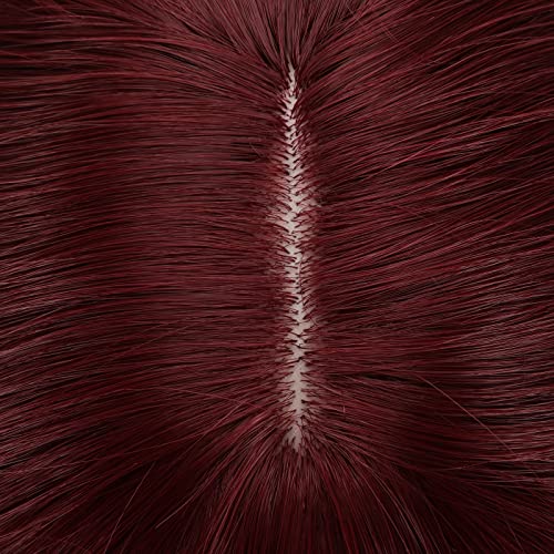 THEMIS kose kratke perike sa šiškama u boji crvena valovita Bob perika sintetičke kovrčave Cosplay