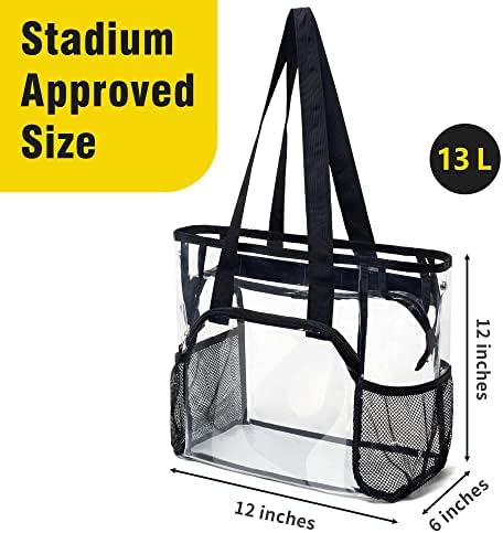 Vorspack Clear Tote Bag - big Clear Bag Stadium odobren 12x12x6 Clear torba za ručak za rad Clear Beach Bag