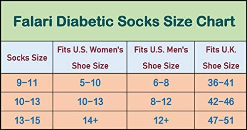 Falari 6-pakovanje liječnici odobrene dijabetičke čarape za posade labavo uklapanje Vrh Pomoć cirkulacija