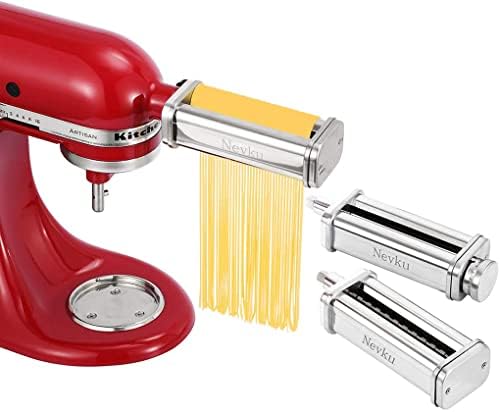Prilozi za izradu tjestenine Set za sve KitchenAid stalke miksere, uključujući valjak za lim za tjesteninu, rezač