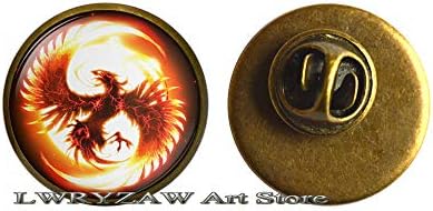 Fire Phoenix, Firebird nakit, Phoenix Pin, Phoenix Art Brooch, Phoenix ručni crtež, Jednostavni broš,