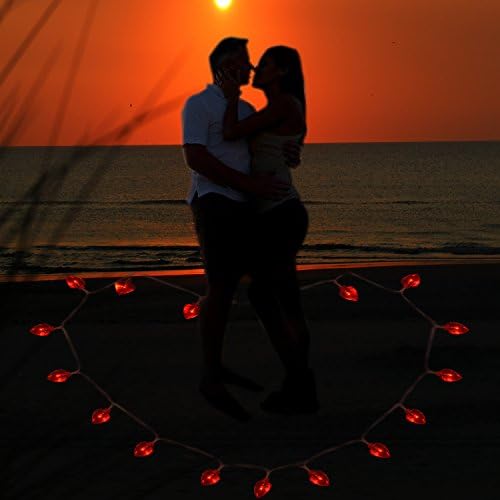 Aostar Valentine Lights žičana svjetla u obliku srca za Majčin i Očev dan, vjenčanje, prijedlog,