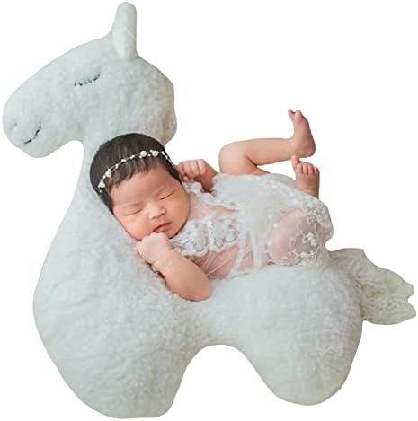 Novorođena Fotografija Pozira Jastuk Baby Photo Rekviziti Dodatna Oprema Konj Bijeli Dječak Djevojka