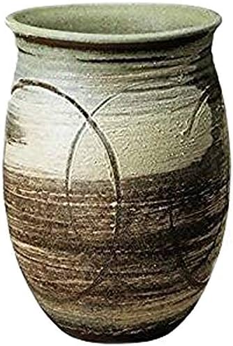 ヤマ庄 陶器 Shigaraki Ware drevna keramička pećna mijenja kišobran štand, 約奥 36.0 × 幅 33.0 × 高 49.0cm, bijeli itd