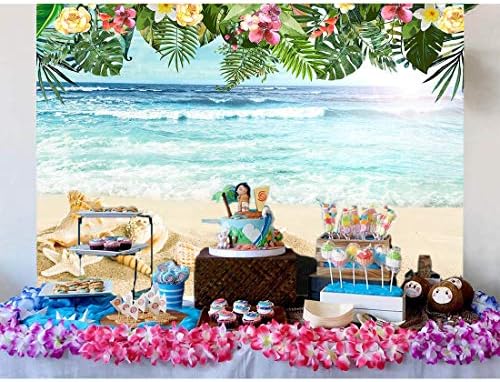 Art Studio 7x5ft ljetna tropska plaža fotografija pozadina Havaji plavo more cvijet za djecu rođendan Luau