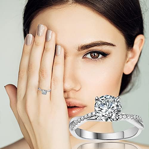 Prstenovi Goldsilver Wedding 511 925 Nakit za ženske rivestone Žene Bijele prstene prstenovi prstenovi sa
