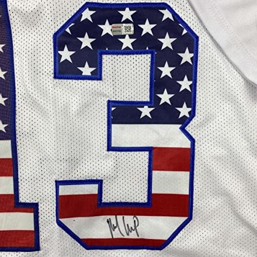 Autographing / potpisao Michael Gallup Dallas America's Tim Bijeli nogometni dres Tristar COA
