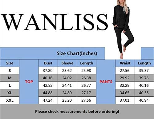 Wanliss Lounge kompleti za žene dvodijelni kompleti trenerki kompleti dugih pantalona za vježbanje