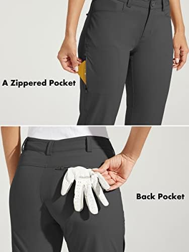 Willit ženske pantalone za golf istegnute planinarske hlače Brze suho lagane vanjske casual pantalone