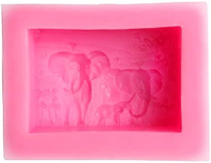 Elephant Obiteljski sapuni ručno izrađeni silikonski kalup za crtane osovine za diy sapun izrada losiona bara