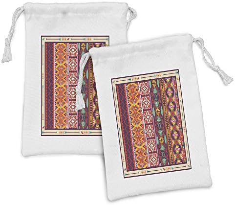 Lunadljiva aztec torba za tkaninu 2, šareni cvjetni aranžman geometrijski autohtoni masti ukrašeni uzorci uzorku,