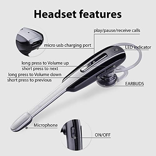 Tek styz slušalice kompatibilne sa tehno POP 5 u uši bežično Bluetooth buke Otkazivanje slušalica