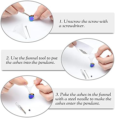 Konstantlife kremiranje nakit Memorijal Mala ogrlica za urnu u urnu za pepeo - Privezak za otključavanje