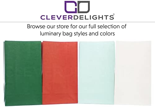 Cleverdelights Green Luminarne torbe - 10 pakovanja - vjenčani božićni odmor Luminaria