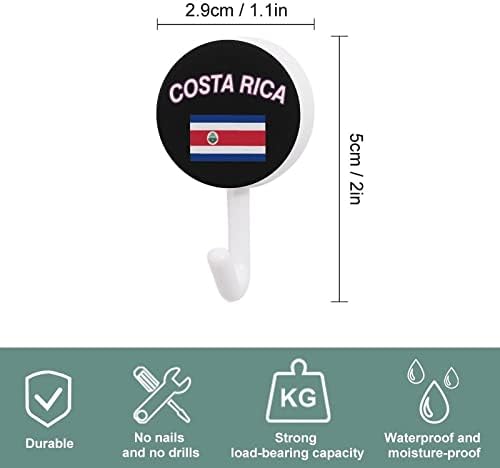 Državna zastava Kostarike 10 kom plastična kuka slatka zidna kuka za kuku za ključeve za kućni