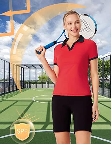 Jack Smith ženske golf košulje UPF 50+ Lagana majica Brza suha polo majica Kratki rukav Tenis na otvorenom