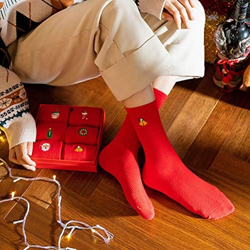 6pairs Božićni par srednji tjelesni čarape Lijepe festival pamučne čarape Početna Dekor za