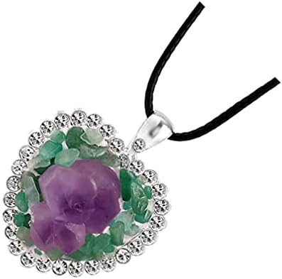 Ogrlica od holibanna muške ogrlice na kristalno ogrlicu prirodna kristalna ogrlica u obliku srčanog kristalna