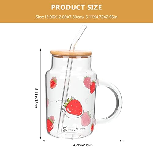 Zerodeko Staklene boce za vodu Bubble šolja za čaj sa : šoljicom za višekratnu upotrebu Smoothie šolja