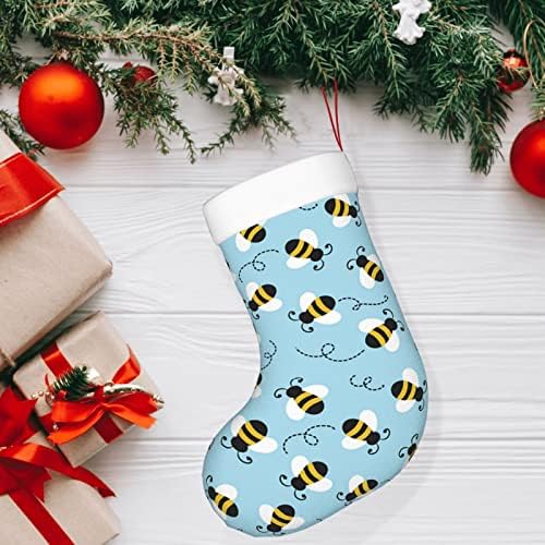 Austenstern božićne čarape pčelinji plavi dvostrani kamin viseći čarape