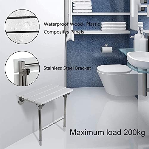 DVTEL kupaonica s sklopivim zidnim stolicama za kupanje bez klizanja tuš stolica za tuširanje od punog