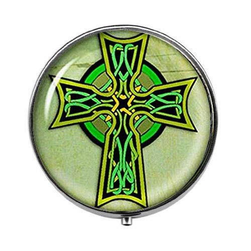 Zeleni Krst Duhovni - Isus Religiozna Kutija Za Pilule - Šarm Kutija Za Pilule-Staklena Kutija
