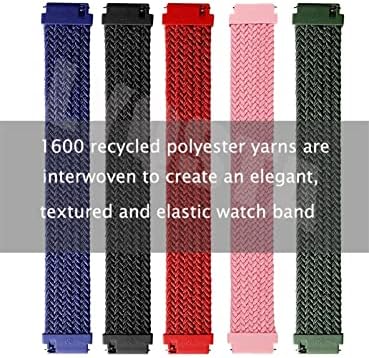 Ankang Watch Band za Samsung Galaxy Watch 3 41/45/46 / 42mm Aktivna 2 pletena solo petlje narukvica