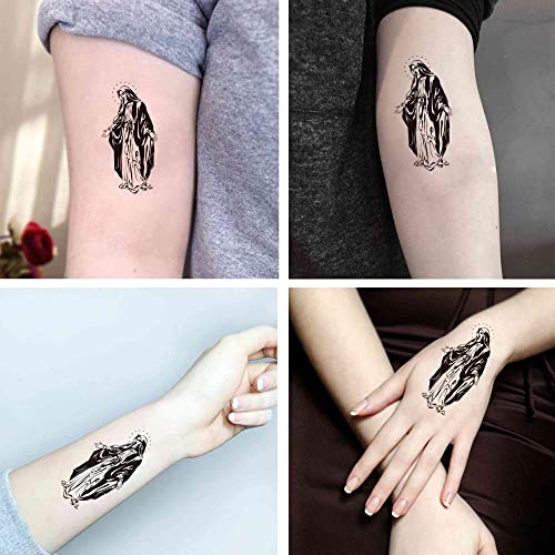 6 listova Privremene tetovaže Mary Gospe od Grace Privremena tetovaža lažna tetovaža Ručna