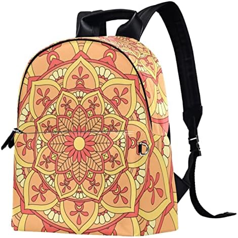 Tbouobt kožni ruksak za putovanja Lagani laptop Ležerni ruksak za žene Muškarci, Bohemian Mandala cvijet