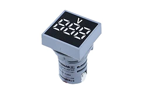 Fehauk 22mm Mini digitalni voltmetar kvadrat AC 20-500V Volt tester za ispitivanje napona Merač LED lampica
