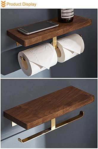 Zxdsfc držač toaletnog papira polica, dvostruki držač toaletne role, vješalica za papir na zid
