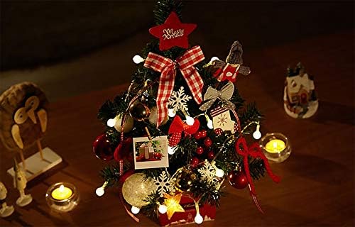Umjetno malo božićno stablo božićno drvce s metalnim nosačem lako se sastavlja 23,62 inča za božićni ukras