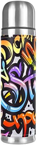 Šarene grafite Zidna pozadina vakuum izolirana boca za vodu od nehrđajućeg čelika Thermos Filk Travel