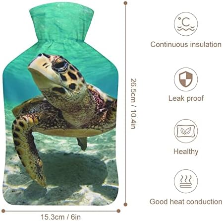 Morska kornjača štampana vreća za toplu vodu sa kratkim plišanim poklopcem gumene boce za toplu vodu