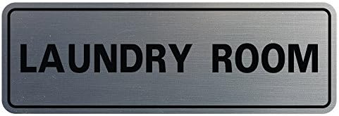 Standardna vrata / Zidni znak za pranje rublja - srebro - mali