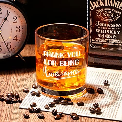 Modwnfy Thank You Gifts, Hvala vam što ste Awesome Whisky Glass, zahvalnost pokloni za Awesome Tata šef
