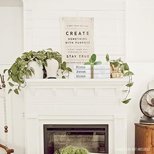 TenXVI Designs dekorativne Bijele knjige, Set 3-Home Sweet Home naslaganih knjiga - rustikalni dekor