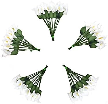 HOKPA Artificial Mini Calla Lily Cvjetne glave, lažna cvjetna bouquet glava za obrtni stroj Vrt vjenčanje