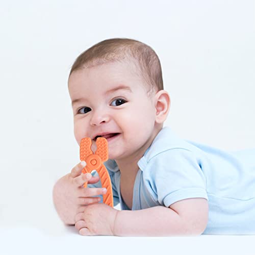 Fu Store 4 paketa meke silikonske igračke za izbijanje zuba za malu djecu čekić ključ kliješta alati za