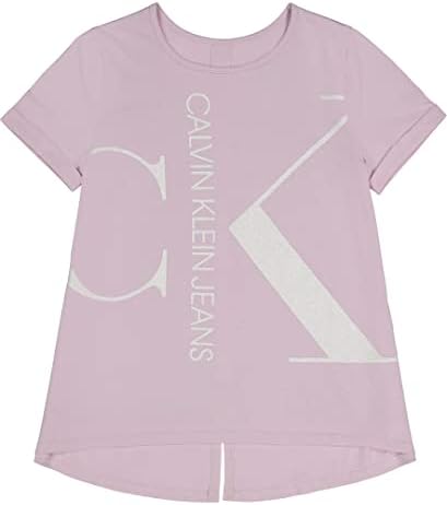Grafički Majica Sa Logotipom Kratkih Rukava Za Djevojčice Calvin Klein
