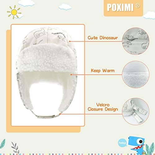 POXIMI Toddler Trapper šešir Baby zimski šeširi dječaci vjetrootporna kapa za snijeg djevojke topla naušnica Sherpa