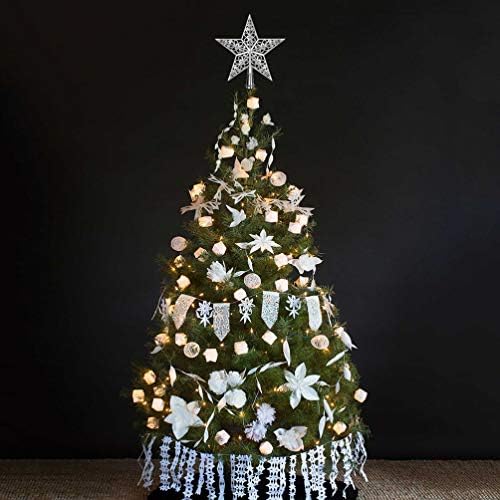 Yardwe Retro decor 2pcs Zvjezdani stablo, kiperi za božićne stablo Vintage Plastična zvezda Dekor ploča